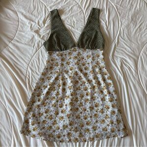 Floral Pinafore Mini Dress